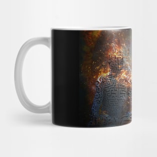 Man in lotus pose Mug